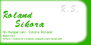 roland sikora business card